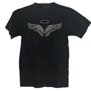 Seint Fragrance Graphic Black Stone Washed T-Shirt Women's Size Medium‎